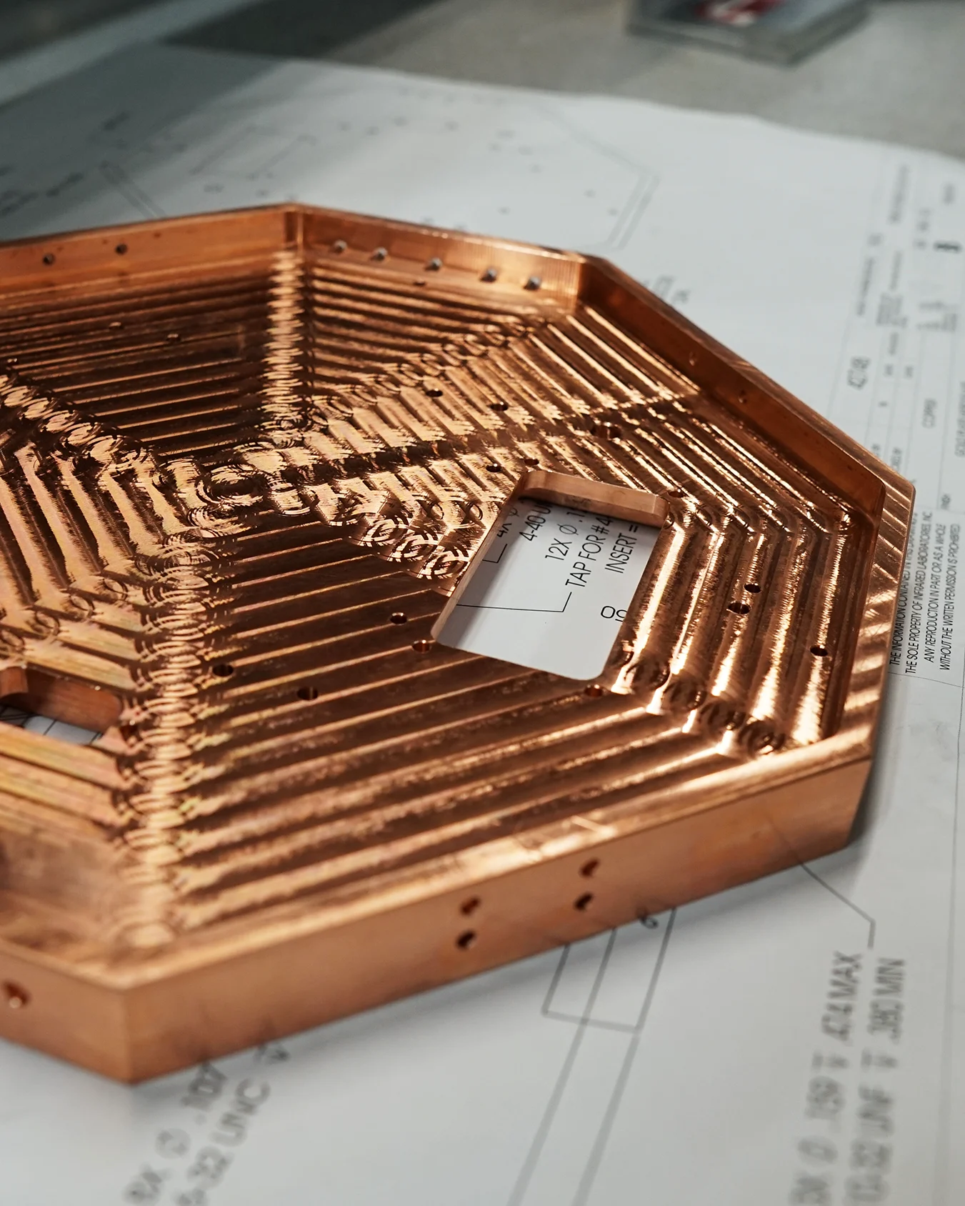 Copper thermal component for cryogenic instrumentation Copper thermal component for cryogenic instrumentation